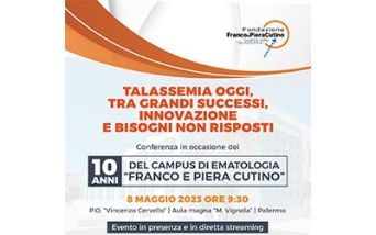 8 maggio, Palermo. Conferenza internazionale "Talassemia oggi, tra grandi successi, innovazione e bisogni non risposti"